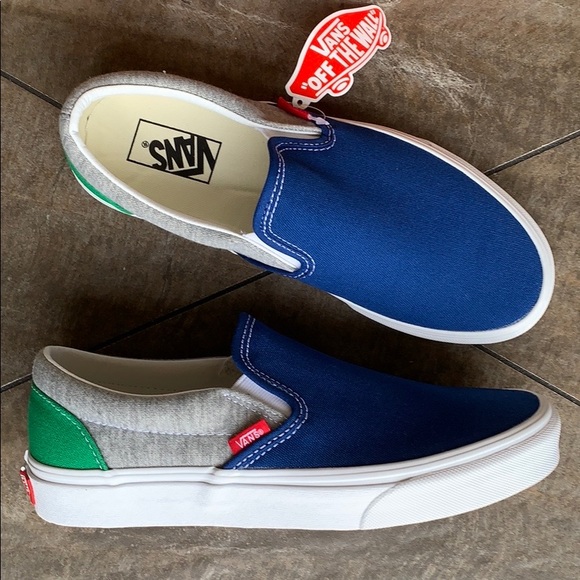 VANS CLASSIC SLIP ON VANS COASTAL GREY/TRUE Wht mn - Picture 5 of 16